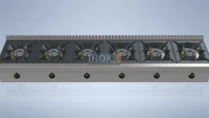 Професионален газов котлон с 6 горелки, линия 60