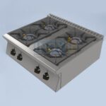 Професионален газов котлон, линия 80, с 4 горелки