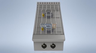 Професионален газов котлон с 2 горелки, линия 80