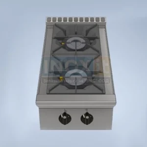 Професионален газов котлон с 2 горелки, линия 80