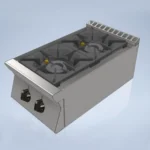 Професионален газов котлон с 2 горелки, линия 80