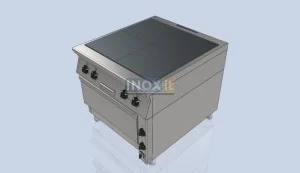 Професионална печка с 4 обединени плочи - квадратни 400/400