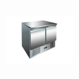 Професионална хладилна маса, долен компресор и две плътни врати, 257 л