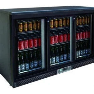 Професионална хладилна витрина с 3 стъклени плъзгащи се врати