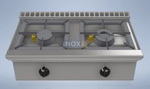 Професионален газов котлон с 2 горелки - линия 40