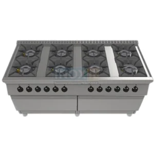 Професионална печка с 2 бр. ел. фурни и 8 газови котлона - линия 70