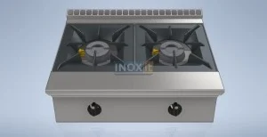 Професионален газов котлон с 2 горелки, линия 60