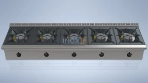 Професионален газов котлон с 5 мощни горелки, линия 50