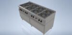 Печка с 8 газови котлона и 2 бр газови фурни - линия 70 - Image 2